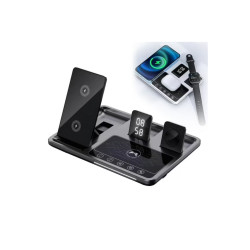 30W Kablosuz Elektrikli Kaldırmalı 4'ü 1 Arada Hızlı Şarj İstasyonu