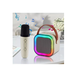 Kablosuz RGB Işıklı Taşın bilir Karaoke Hoparlör ve Mikrofon Seti
