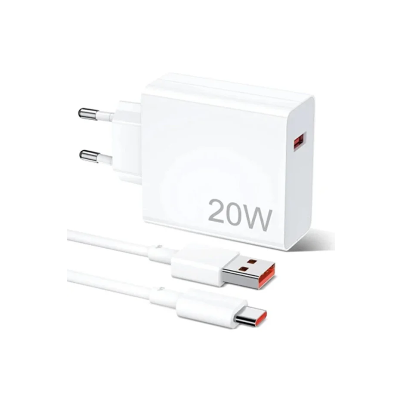 Android Uyumlu Type-C USB 20W 3.0 Hızlı Şarj Aleti Kablo Adaptör Seti