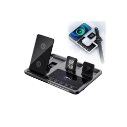 30W Kablosuz Elektrikli Kaldırmalı 4'ü 1 Arada Hızlı Şarj İstasyonu