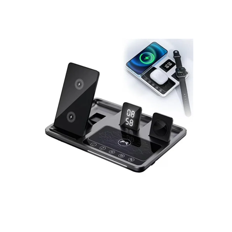 30W Kablosuz Elektrikli Kaldırmalı 4'ü 1 Arada Hızlı Şarj İstasyonu