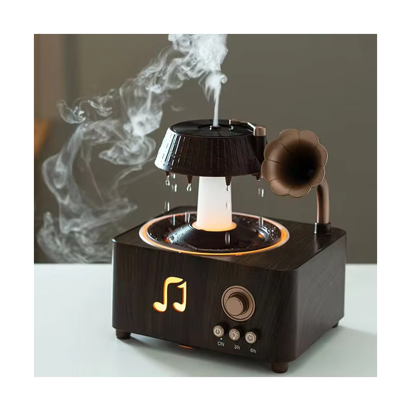 Vintage Plak Çalar Oda Nemlendirici Humidifier Bluetooth Hoparlör
