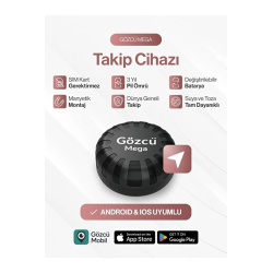 Gözcü Mega Araç ve Motosiklet Takip Cihazı GPS - SIM Kartsız, Mıknatıslı, Su Geçirmez (3 Yıl Pil)