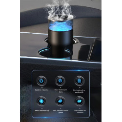 Araç ve Ev Kokulu Nemlendirici Cihazı Ledli Koku Difüzörü Oda Spreyi Araba İç Koku Giderici