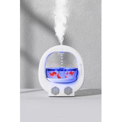 Nemlendirici Akvaryum Ortam Işığı ABS Çift Hoparlör Ofis Için Anti Yerçekimi Nemlendirici